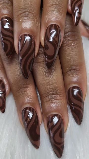 46+ Stunning Simple Brown Nail Designs 2023 | Brown Nails