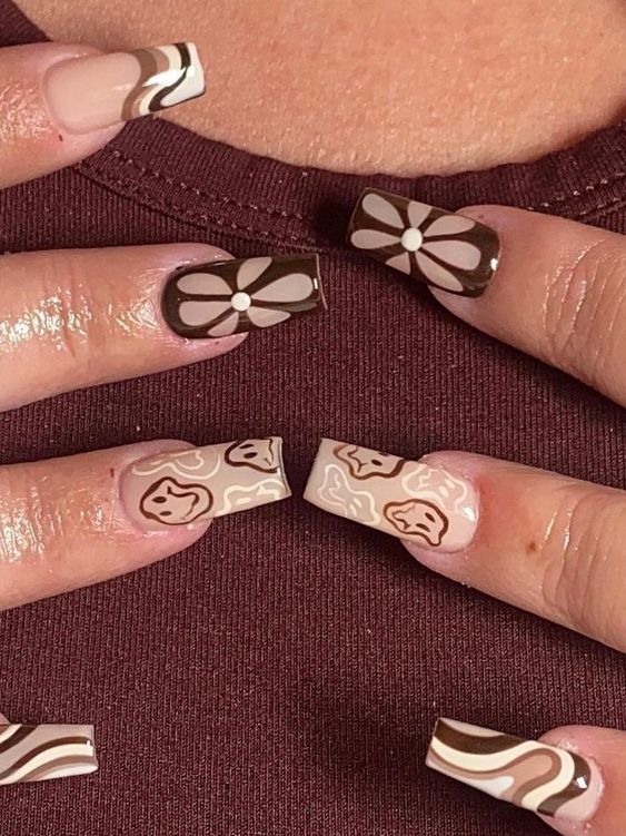 46+ Stunning Simple Brown Nail Designs 2023 | Brown Nails