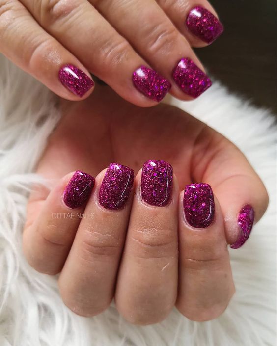 60+ Beautiful Dark Pink Nail Designs 2023