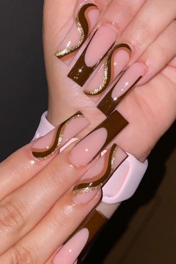 46+ Stunning Simple Brown Nail Designs 2023 | Brown Nails