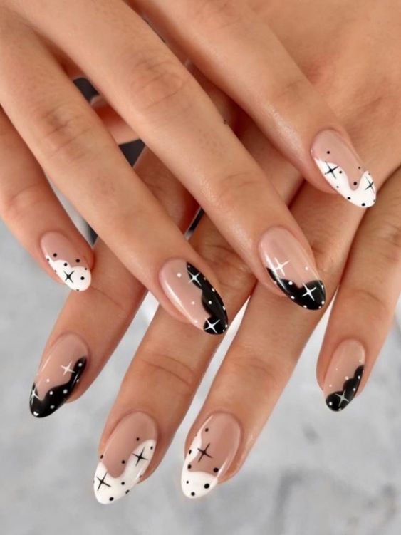 33+ Elegant Black And White Nail Designs 2023