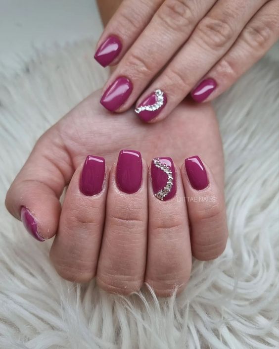 60+ Beautiful Dark Pink Nail Designs 2023