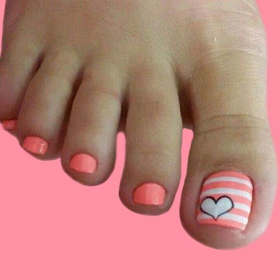 33+ Gorgeous Simple Summer Toe Nail Designs 2023