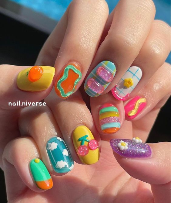 46+ Cute And Elegant 3d Nail Designs