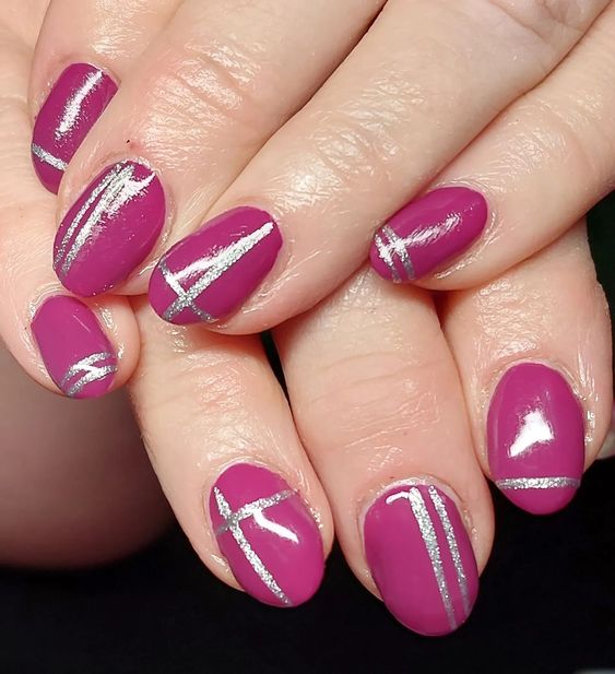 60+ Beautiful Dark Pink Nail Designs 2023