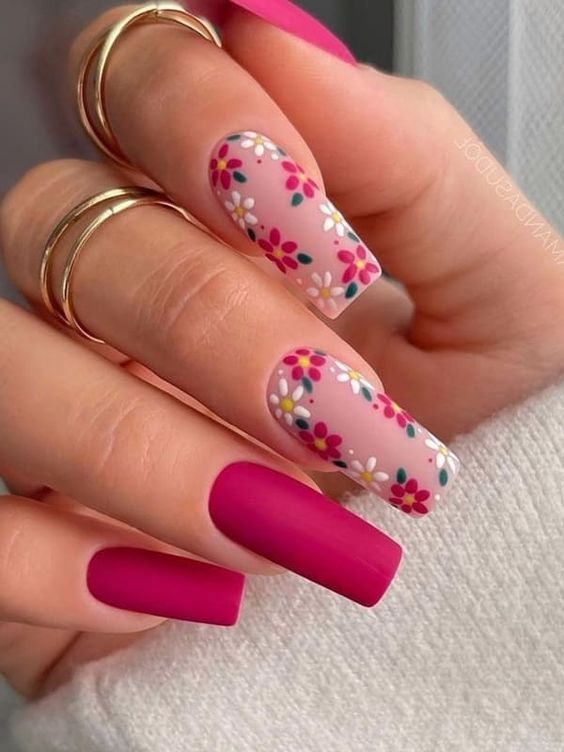 60+ Beautiful Dark Pink Nail Designs 2023