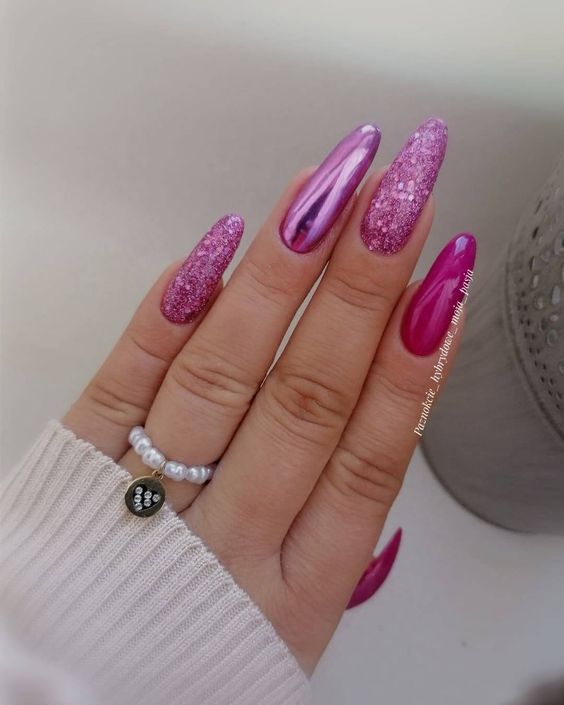 60+ Beautiful Dark Pink Nail Designs 2023