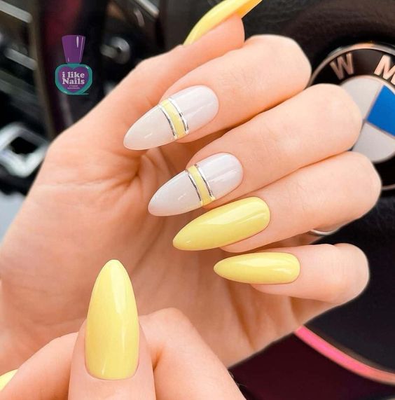 100+ Beautiful Pastel Yellow Gel Nail Polish Designs