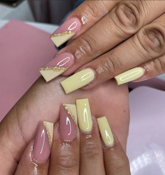 100+ Beautiful Pastel Yellow Gel Nail Polish Designs