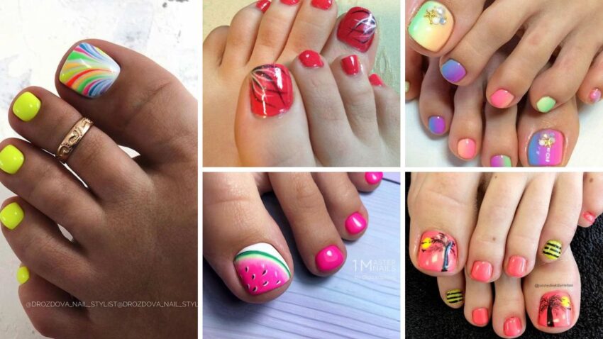 33+ Gorgeous Simple Summer Toe Nail Designs 2023