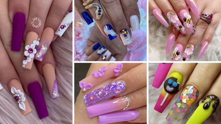 46+ Cute And Elegant 3d Nail Designs