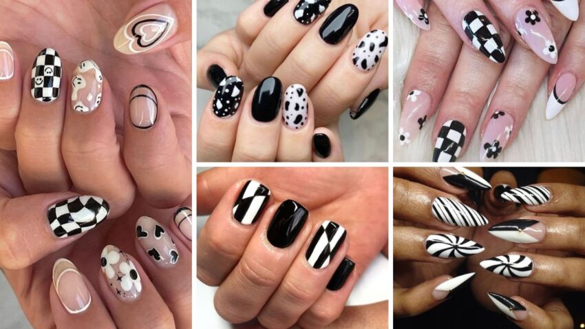 33+ Beautiful Black And White Nail Ideas 2023