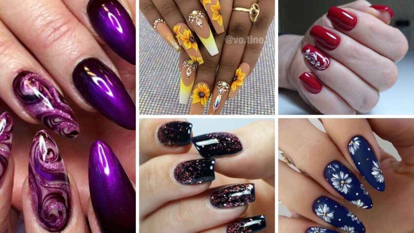 54+ Beautiful Dark Nail Designs 2023 - Bright Cures