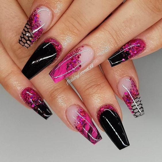 60+ Beautiful Dark Pink Nail Designs 2023