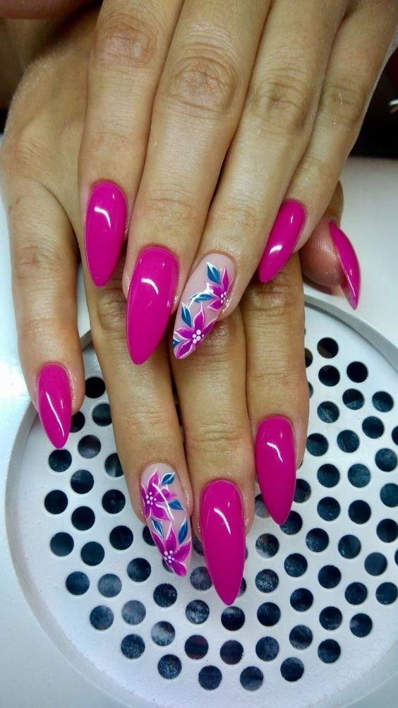 60+ Beautiful Dark Pink Nail Designs 2023