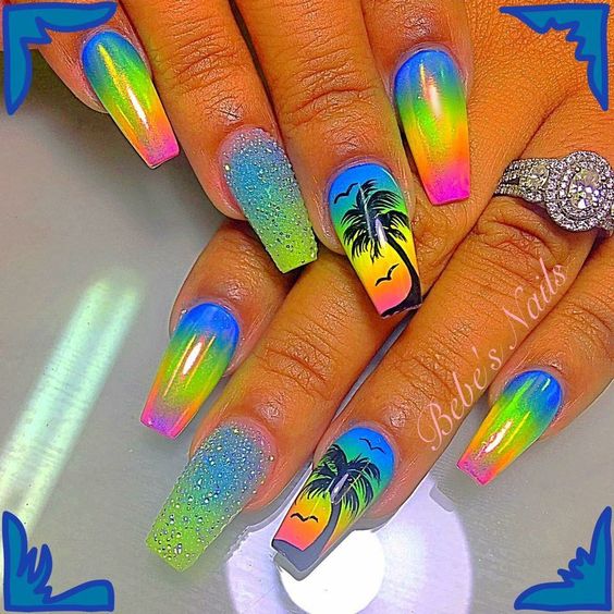 51+ Trendy Tropical Nail Designs (2023-2024)