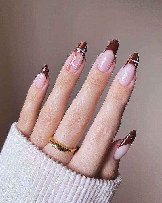 46+ Stunning Simple Brown Nail Designs 2023 | Brown Nails