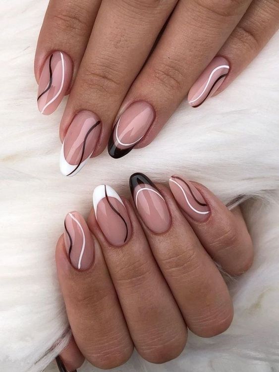 33+ Elegant Black And White Nail Designs 2023