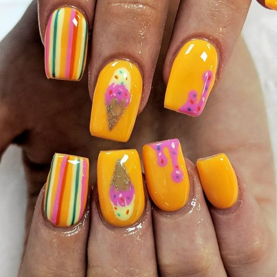 100+ Beautiful Pastel Yellow Gel Nail Polish Designs