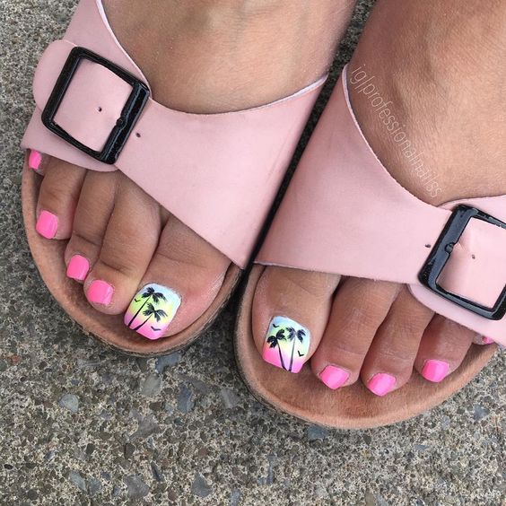 33+ Gorgeous Simple Summer Toe Nail Designs 2023