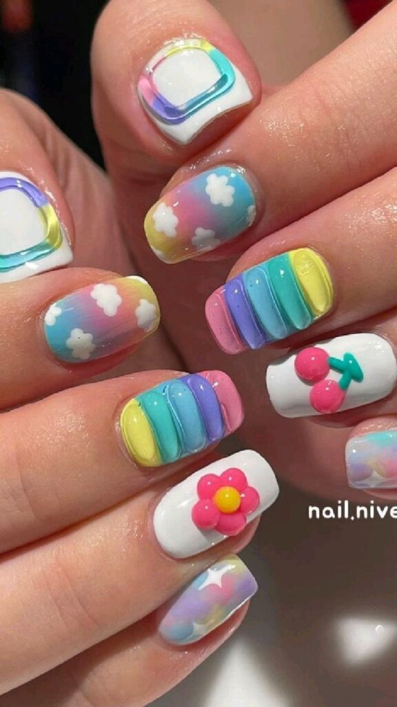 46+ Cute And Elegant 3d Nail Designs