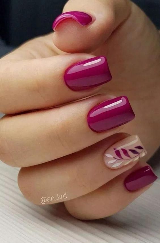 60+ Beautiful Dark Pink Nail Designs 2023