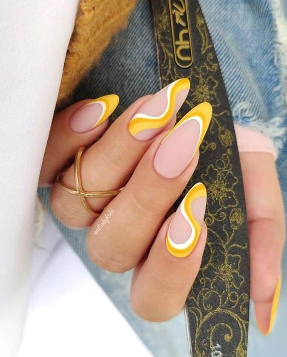 100+ Beautiful Pastel Yellow Gel Nail Polish Designs