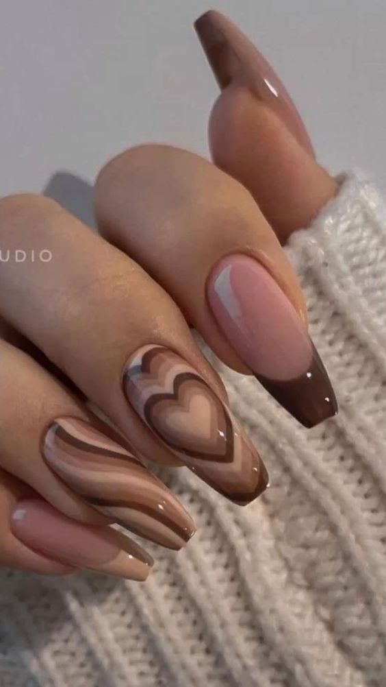 46+ Stunning Simple Brown Nail Designs 2023 | Brown Nails