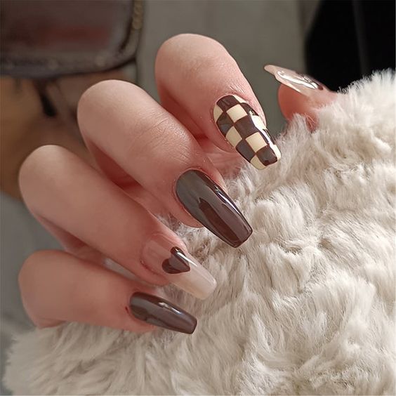 46+ Stunning Simple Brown Nail Designs 2023 | Brown Nails