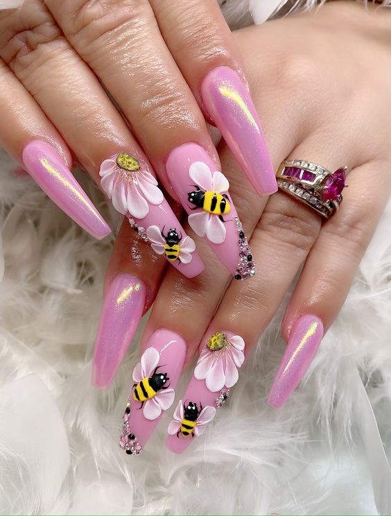 46+ Cute And Elegant 3d Nail Designs