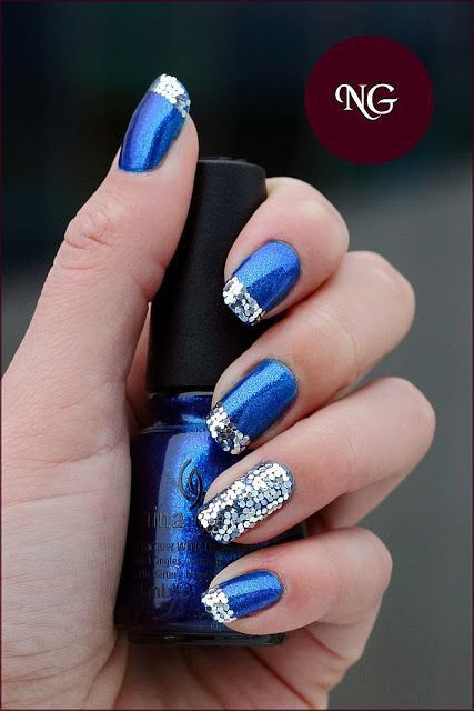 51+ Beautiful Blue And Silver Nails Designs 2023