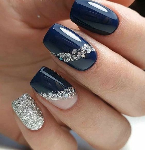 51+ Beautiful Blue And Silver Nails Designs 2023