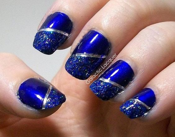 51+ Beautiful Blue And Silver Nails Designs 2023