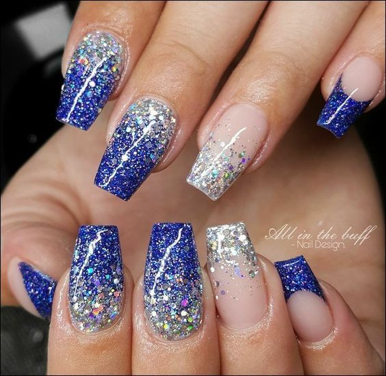 51+ Beautiful Blue And Silver Nails Designs 2023