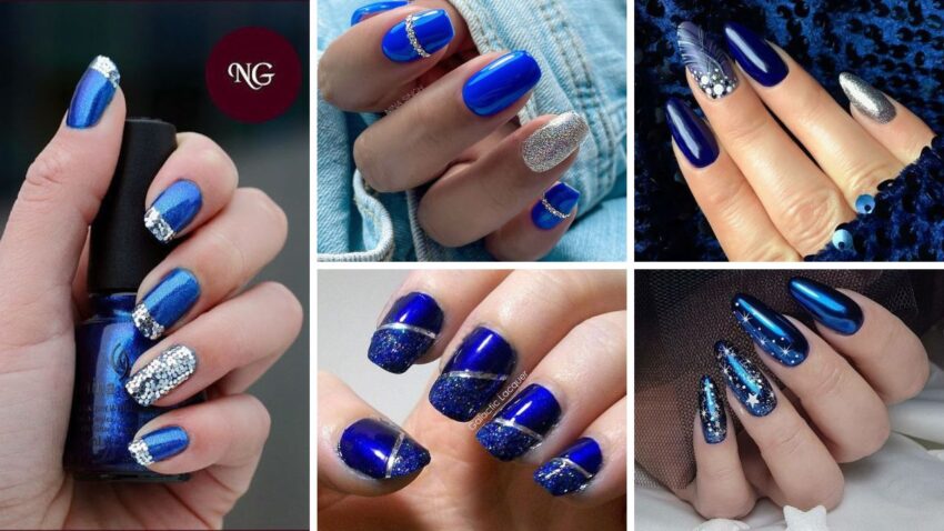 51+ Beautiful Blue And Silver Nail Designs 2023