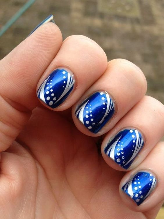 51+ Beautiful Blue And Silver Nails Designs 2023