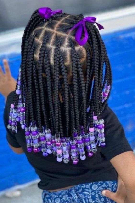 60+Cute Little Black Girl Hairstyles Braids 2024