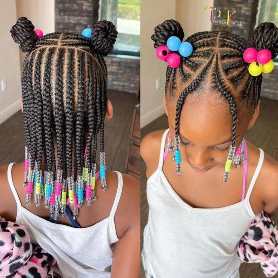 60+Cute Little Black Girl Hairstyles Braids 2024