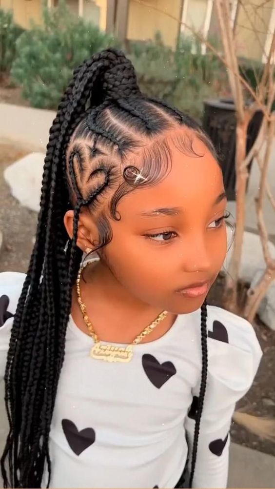60+Cute Little Black Girl Hairstyles Braids 2024