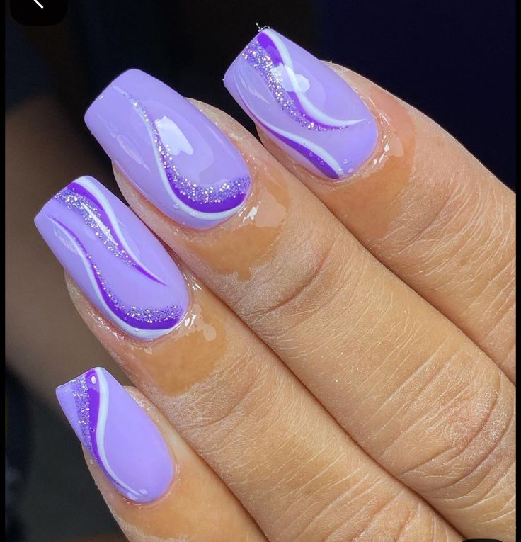 60+ Trendy Coffin Purple Nail Designs (2025)