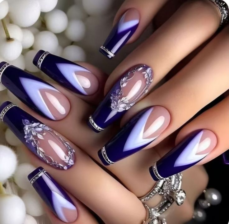 60+ Trendy Coffin Purple Nail Designs (2025)